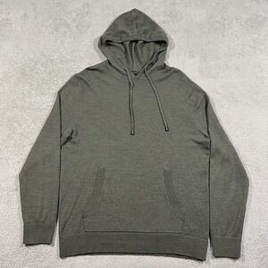 The Commons Brosnan Hoodie Mens XL Merino Wool Green Sweatshirt Sweater Pullover